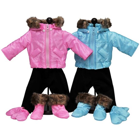 The Queen's Treasures 15" Baby Doll Clothes Set of Two Winter Outerwear - Picture 4 of 8